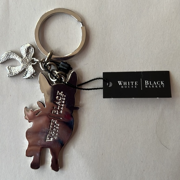 White House Black Market Bulldog Keychain. New - Picture 2 of 2